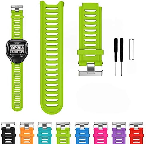 iFeeker Accessory Adjustable Soft Silicone Replacement Wrist Strap Watchband for Garmin Forerunner 910XT Multisport GPS Watch