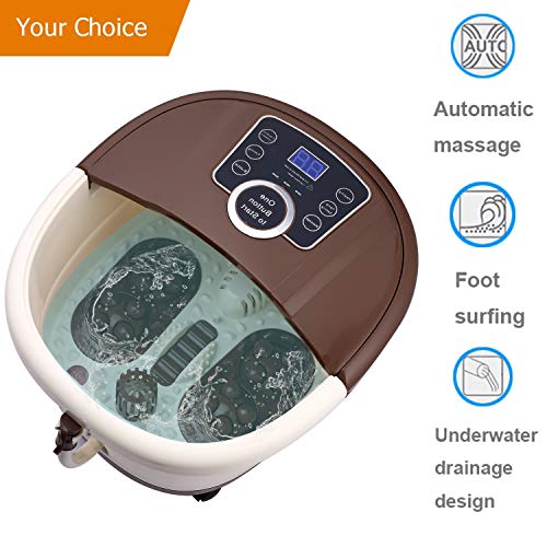 Hurbo All in One Foot Spa Bath Massager Bubble Heat Massage 