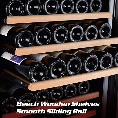 VINERIE Premium 24 Inch Wine Cooler Refrigerators, 46 Bottle Dual Zone