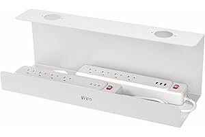 VIVO Under Desk 17 inch Extra Deep Cable Management Tray, Power Strip Holder, Cord Organizer, Wire Tamer for Office and Home,