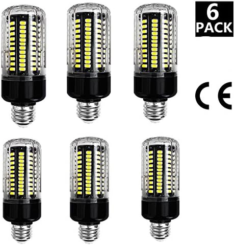 WestDeer 6-Pack Non - Dimmable 15W E26 115 LED 5736 SMD LED Corn Bulb,Replacement Incandescent Bulbs,Warm White light 3000K,1500 Lumens, Energy Saving Home Light Bulbs Lamp with Cover