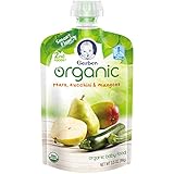 Gerber Second Foods Organic Pouch, Pear, Zuchini and Mango, 12 Count