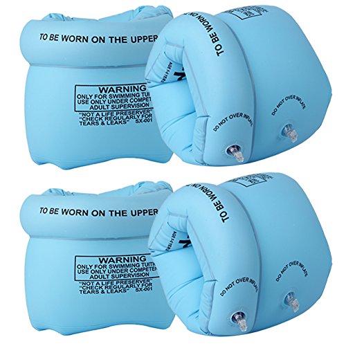 SUP Kayak Accessories Swim Arm Bands Floatation Sleeves Ring Swim Tube Emergency Survival Kit - 2 Packs Pro Inflatable Floats for Adult and Kids, Water Wings Swimming Belts Training Equipment Aid