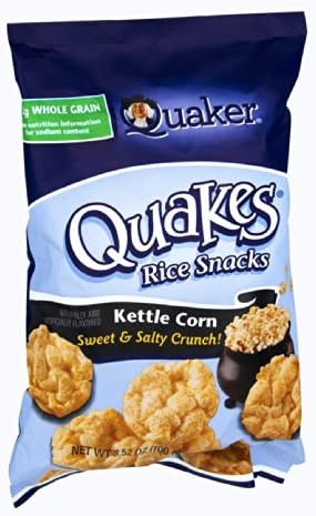 Quaker Quakes Kettle Corn Rice Snacks, 3.52 OZ (Pack of 12)