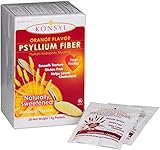 Konsyl Orange Flavor Psyllium Fiber Powder Packets, 30 each (Pack of 3)