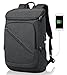 Laptop Backpack, Tocode Water Resistant College School Computer Bag for Men and Women with USB Charging Port, Anti Theft Travel Business Backpack Fits 17.3 Inch Laptop & Notebook, Black