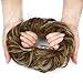 Rose bud Messy Bun Hair Pieces For Women Hair Bun Extension Updo Curly Messy Bun Scrunchie Light Brown & Ash Blonde Mixed