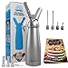 Whipped Cream Dispensers - Comes with 3 Stainless Steel Decorating Nozzles/A fancy Booklet of 100 Recipes/Leak-Free / 1 Pint