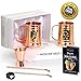 G GOODYGOODS Moscow Mule Copper Mugs: Make Any Drink Taste Much Better! 100% Pure Solid Copper His & Hers Gift Set- 2 Hammered 18 OZ Copper Cups 2 Unique Straws, Jigger & Recipe Booklet!