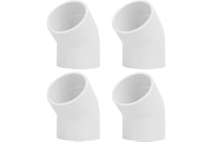 LSWTEIZ 4Pack 2" 45 Degree PVC Elbow Pipe Fitting Connector (Socket x Socket) Furniture Build Grade SCH40 2 Inch 45 Degree Elbow PVC Corner Adapter for Home Sewer Plumbing Water Line