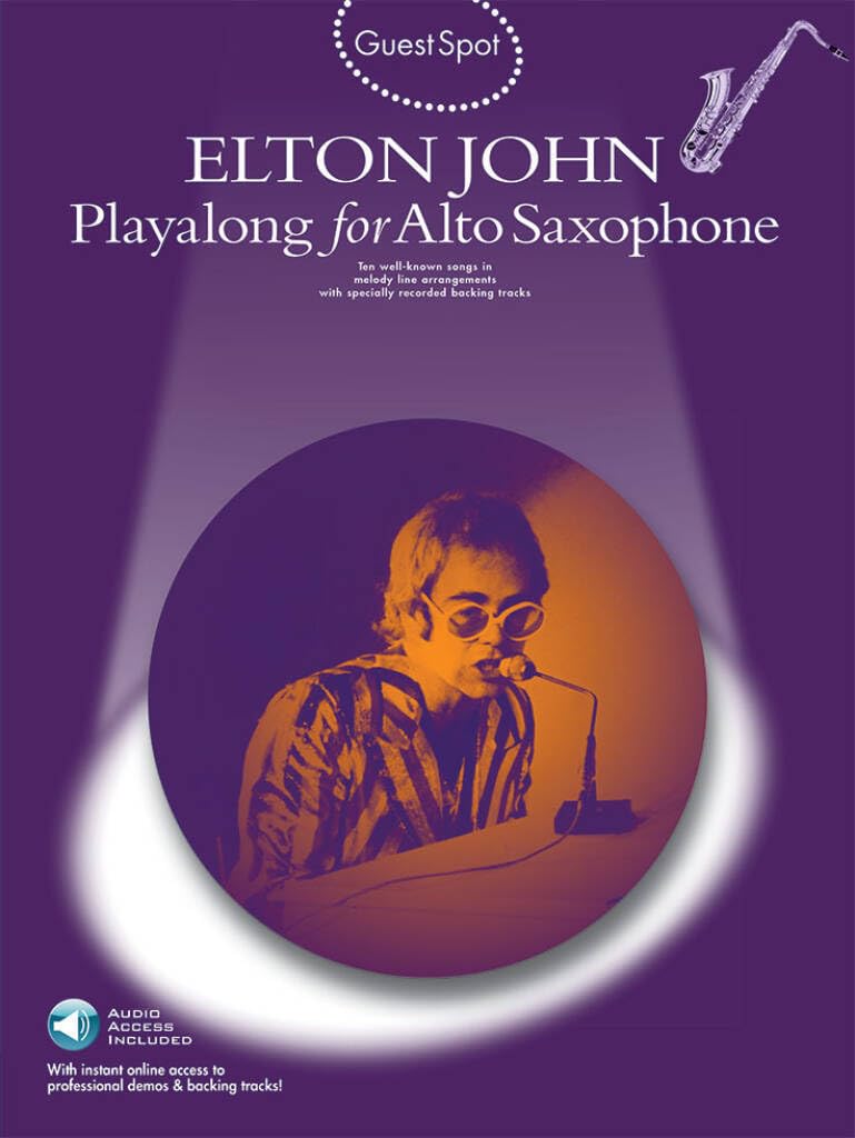 Guest Spot Elton John Playalong For Alto Saxophone Asax Book/2Cd