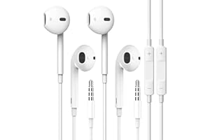 EALITAK 2 Packs Apple Earbuds [Apple MFi Certified] Earphones Wired with Microphone for 3.5mm iPhone Headphones (Built-in Microphone & Volume Control) Compatible with iPhone/iPad/iPod/Computer/MP3/4,Android