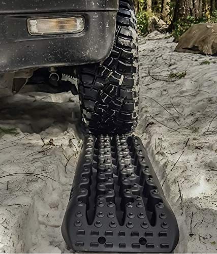 Boar Offroad New Recovery Traction Tracks Sand Mud Snow Track Tire Ladder 4WD (Black)