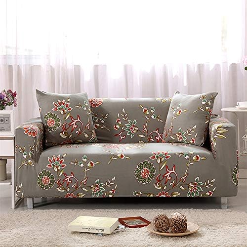 ONCEFIRST 1 Piece Polyester Spandex Fabric Slipcover for Armchair Loveseat Sofa Couch Style 10 Big Sofa(92"-122")