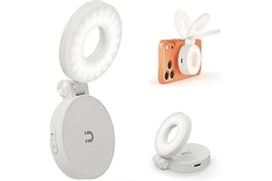 KraftGeek Magnetic Selfie Light for iPhone, Portable Phone Ring Light with Rechargeable Battery, Compact LED Phone Light for Travel, Video Recording, Vlogging