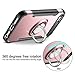 SAMONPOW Kickstand Cover for iPhone 5 Case iPhone SE Case iPhone 5s Case Slim Fit Shock Absorption Drop Protection Cover with Ring Holder Case for iPhone 5 5s SE Rose Gold