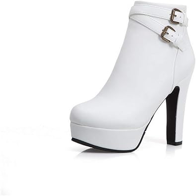 black and white booties heels