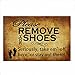 Burning Love Short Plush Material Retro Please Remove Your Shoes Printed Doormat , Non-slip Doormats, Size40X60CM.