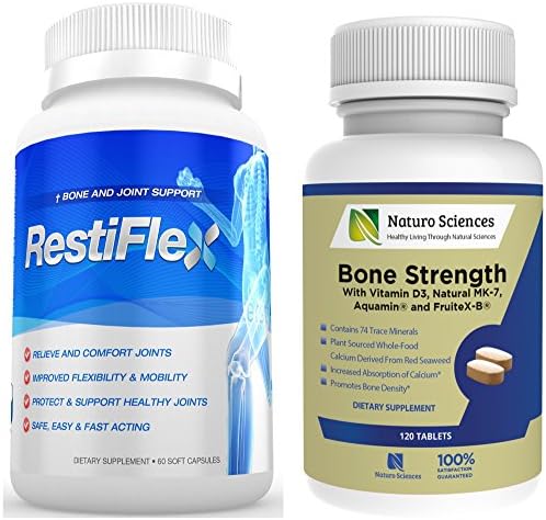 Bone and Joint Support Pack - Resiflex and Bone Health Combo Set – One Bottle of Each