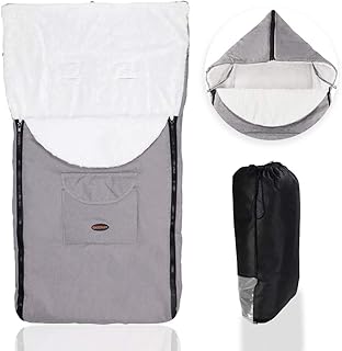 Fengzio Babyfußsack Universal Fußsack für Kinderwagen, Sportwagen, Buggy und Babyschale Winter-Fußsack mit Tasche Wasserdicht Winddicht Komfortable Winterfußsack