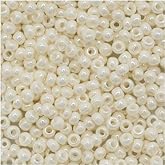 Toho Round Seed Beads 11/0#122 'Opaque Lustered Navajo White' 8 Gram Tube