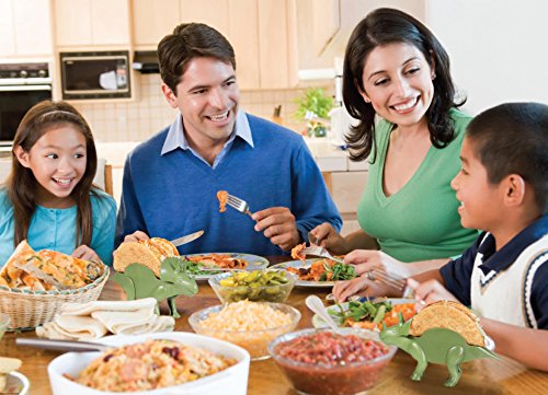 image for California Home Goods Dino Taco Holder, 2-Pack Dinosaur Taco Holder fo