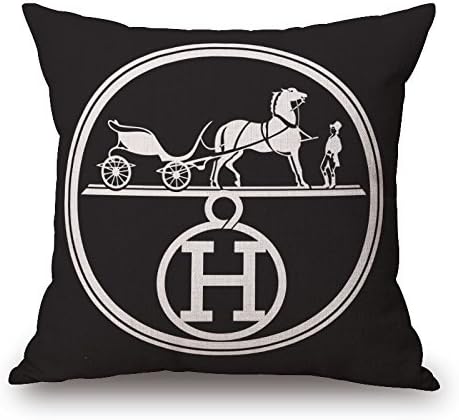 USpiece Home Style Cotton Linen Throw Pillow Cover Cushion Case Fashion Quote - 45 X 45 cm/18X18 Inch Square Design Carriage 3 Pattern