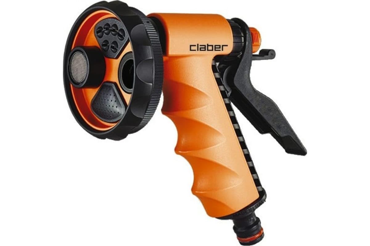 Claber 9391 Ergo Garden, Gun Black/Orange/Grey