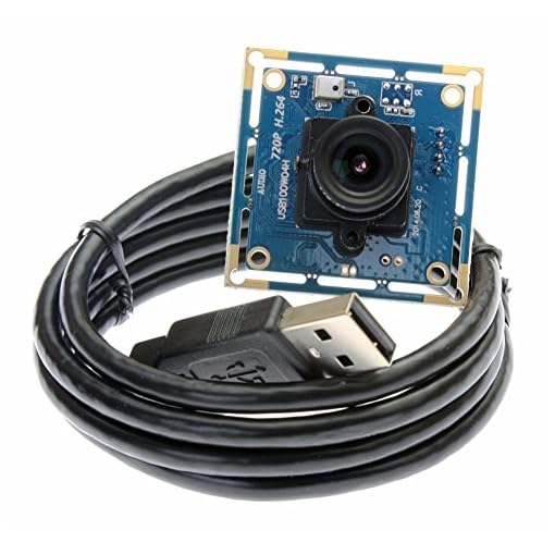 ELP 720p HD USB Camera Module with Microphone H.264 Mini UVC USB2.0 Audio Video Webcam Board for Android Linux Windows Mac Video Surveillance PC Camera for Computer, Laptop, Raspberry Pi, Jetson Nano