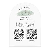 Andaz Press Custom QR Code Sign with Logo for Pop