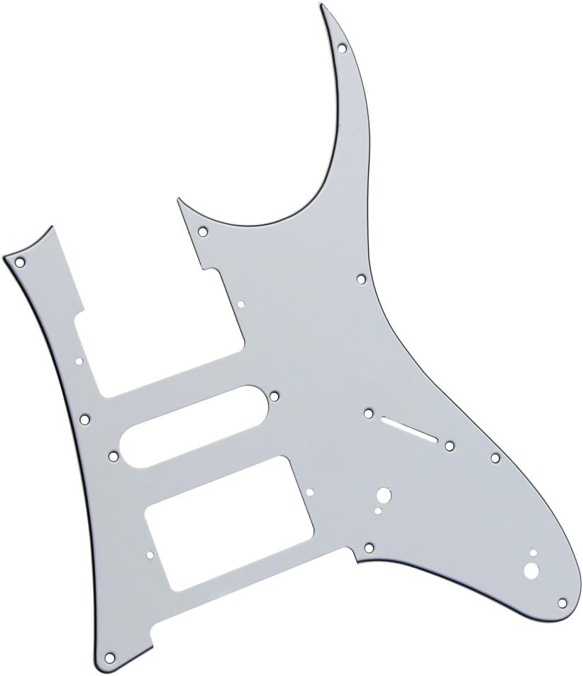 IKN 3Ply HSH 7V Shedding 9 Hole Pickguard with Screws for Ibanez RG Guitar Parts,White/Black/White