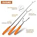 BBQStyle Marshmallow Roasting Sticks, Set of 8 Pack Premium 45'' Extendable Rotating Telescoping Forks for Hot Dog & Smores, Special Safe and Healthy Cookware for Campfire, Camping & Bonfire