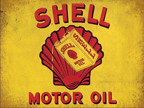 Shell Motor Oil Vintage Rustic Style Metal Sign - Garage - Mancave - 3 Sizes To Choose (8” X 6” 200 X 150 mm)