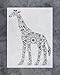 GSS Designs Giraffe Wall Decor Stencil - Large Mandala Giraffe Stencil (12x16 Inch) Laser Cut Painting Stencil - Furniture Wall Fabric Wood Stencils -Reusable Template for Wall Decals Transfer(SL-025)