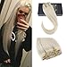 Sunny Ombre Clip in Hair Extensions Human Hair Invisible Clip in Hair Extensions Human Hair Light Brown Ombre Platinum Blonde Human Hair Clip in Extensions Ombre Hair Extensions 7pcs 14inch