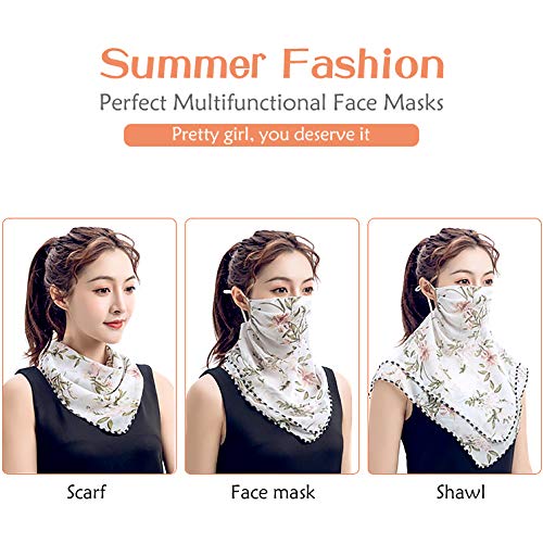 Outdoor Women\'s Sun Protection Anti-Dust Bandanas Cycling Chiffon Face Cover Multifunctional Scarf Mask (Yellow)