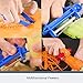 ComfoBee BPA FREE Vegetable Peelers - Julienne, Shred, Slice Fruit Vegetable Kitchen Starter Kit for Mom - Peel Anything In Seconds (Set of 3 + Orange Peeler)