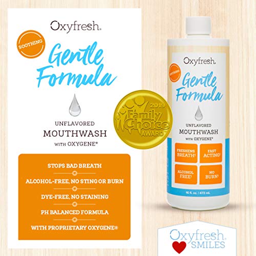 Oxyfresh Gentle Formula Unflavored Mouthwash Perfect for Ultra