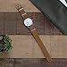 Benchmark Basics Leather Watch Band - Crazy Horse Oiled Leather One-Piece Watch Straps for Men & Women - 20mm, Sand