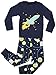 Elowel Boys Space Rocket 2 Piece Kids Pajamas Set 100% Cotton (Size2Y-12Y)
