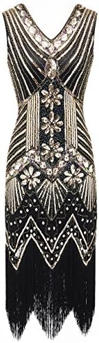 EAST-BIRD Women 1920s Dress Beaded Sequin V Neck Deco Gatsby Theme Inspired Flapper Dress for Prom (BlackGold, XL) price in UAE | Amazon UAE | kanbkam EAST-BIRD Women 1920s Dress Beaded Sequin V Neck Deco Gatsby Theme Inspired Flapper Dress for Prom (BlackGold, XL) price in UAE | Amazon UAE | kanbkam