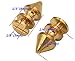 Okones Art Pack of 20, Solid Brass Tree Spike Studs, 1/3''1/2'' Tall, Gold Finish, Right Hand Thread, Flat Head, Fully Threaded, 1/3-16 UNC, Grade B7