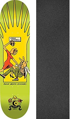 Foundation Skateboards Aidan Campbell Roshambo Skateboard Deck - 8.5" x 32.5" with Jessup Black Griptape - Bundle of 2 Items