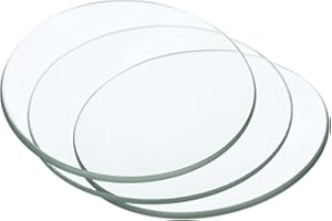 PATIKIL 60 mm Diameter Watch Glass, 3 Packs Beaker Cover Smooth Edges Chamfered Arc for Laboratory, Transparent
