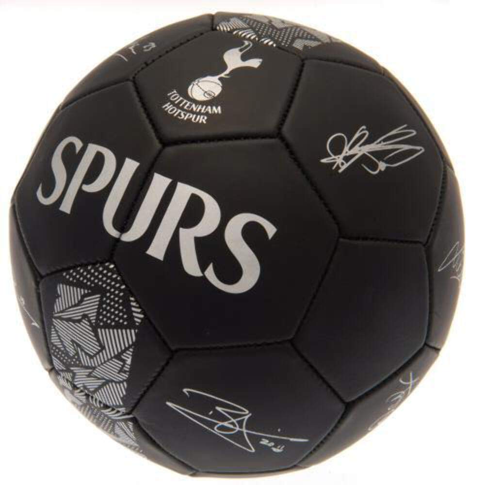 Club Licensed Tottenham Signature Ball - Black/Silver (Size 5)
