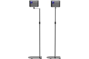 XINLEI Projector Stand, 2-in-1 Mini Projector Mount Bracket 360°Swivel, Height Adjustable, Compatible with Home Office Video Camera, PR002FP