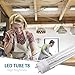 T8 LED Tube Light, Dual-End Powered 4ft LED Bulbs, 18W 2000Lm, 6000K Cold White, LED Fluorescent Tube Replacement for G13 Fixtures(4 Pack)