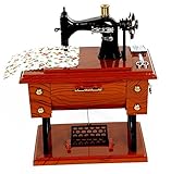 X-group Vintage Mini Sewing Machine Style Plastic Music Box Table Desk Decoration Toy Gift for Kid Children
