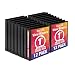 Samsill Economy 3 Ring View Binders, 1 Inch Round Ring, Customizable Clear View Cover, Black, Bulk Binders - 12 Pack