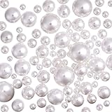 Outus 80 Pieces Assorted Size Simulated Pearl Beads for Vase Fillers, DIY Jewelry, Wedding, Birthday Party Home Decoration, White